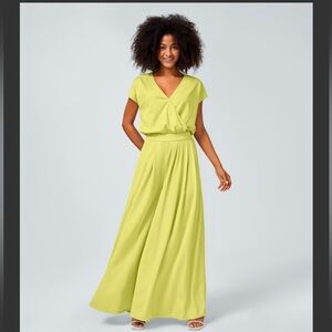 Halara NWT V Neck Short Sleeve Side Pocket Wide Leg Flowy Waffle Jumpsuit XS